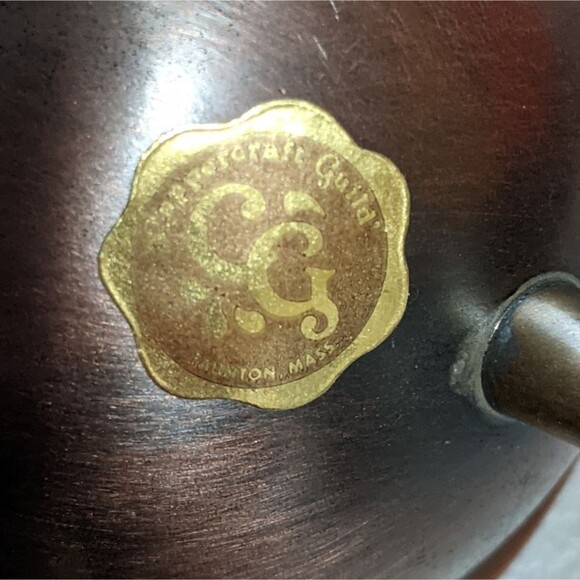 Vintage Coppercraft Guild Copper small trinket jewelry tea light bowl - Picture 7 of 8